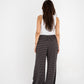 Black Polka Satin Wide Pants