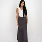 Black Polka Satin Skirt