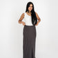 Black Polka Satin Skirt