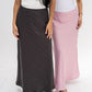 Black Polka Satin Skirt