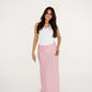 Pink Polka Satin Skirt