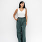 Trendy Cut Striped Pants In Green
