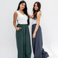 Trendy Cut Striped Pants In Green