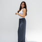 Trendy Cut Striped Pants In Grey