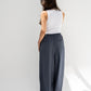 Trendy Cut Striped Pants In Grey