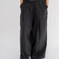 Trendy Cut Striped Pants In Black
