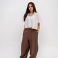 Ballon Linen Pants In Brown