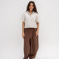 Ballon Linen Pants In Brown