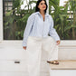 Striped Shirt In Baby Blue "long-sleeves"