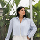 Striped Shirt In Baby Blue "long-sleeves"