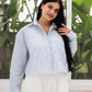 Striped Shirt In Baby Blue "long-sleeves"