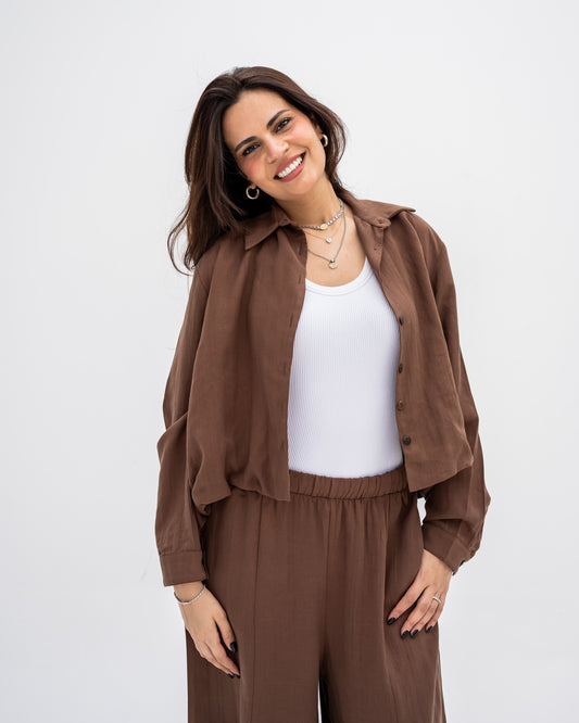 Brown Linen Shirt