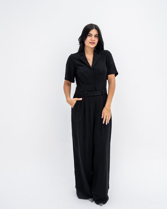 Black Linen Jumpsuit
