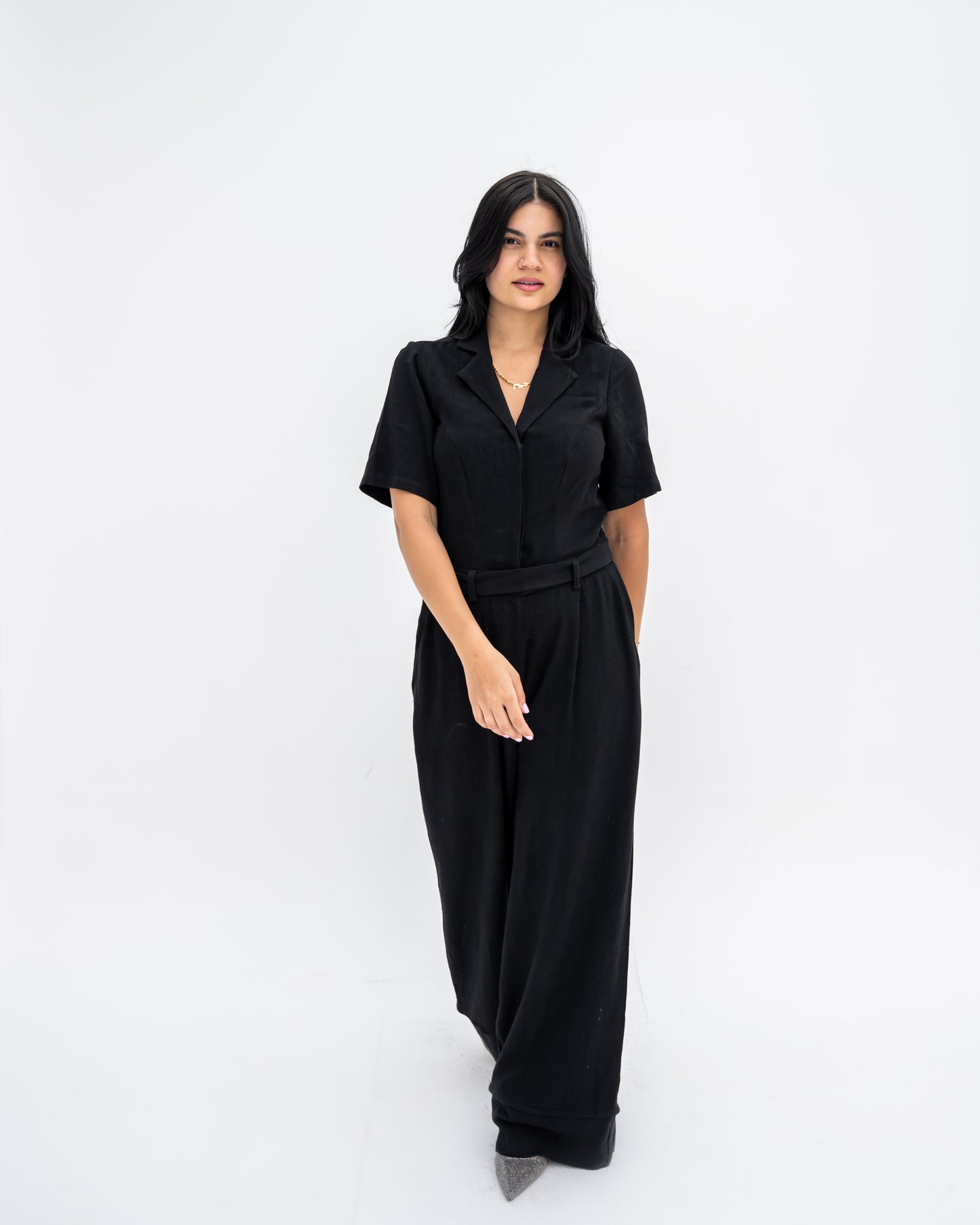Black Linen Jumpsuit
