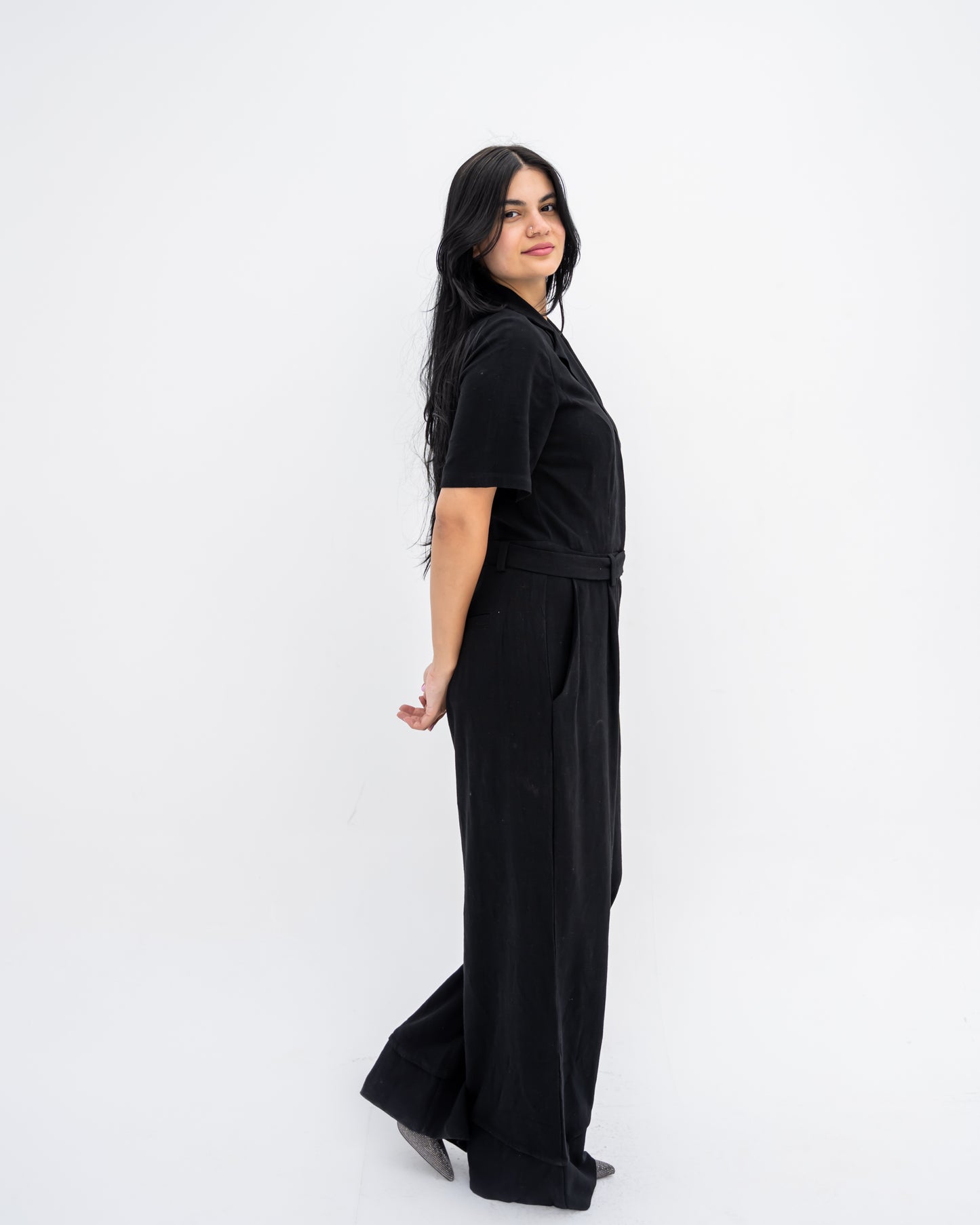 Black Linen Jumpsuit