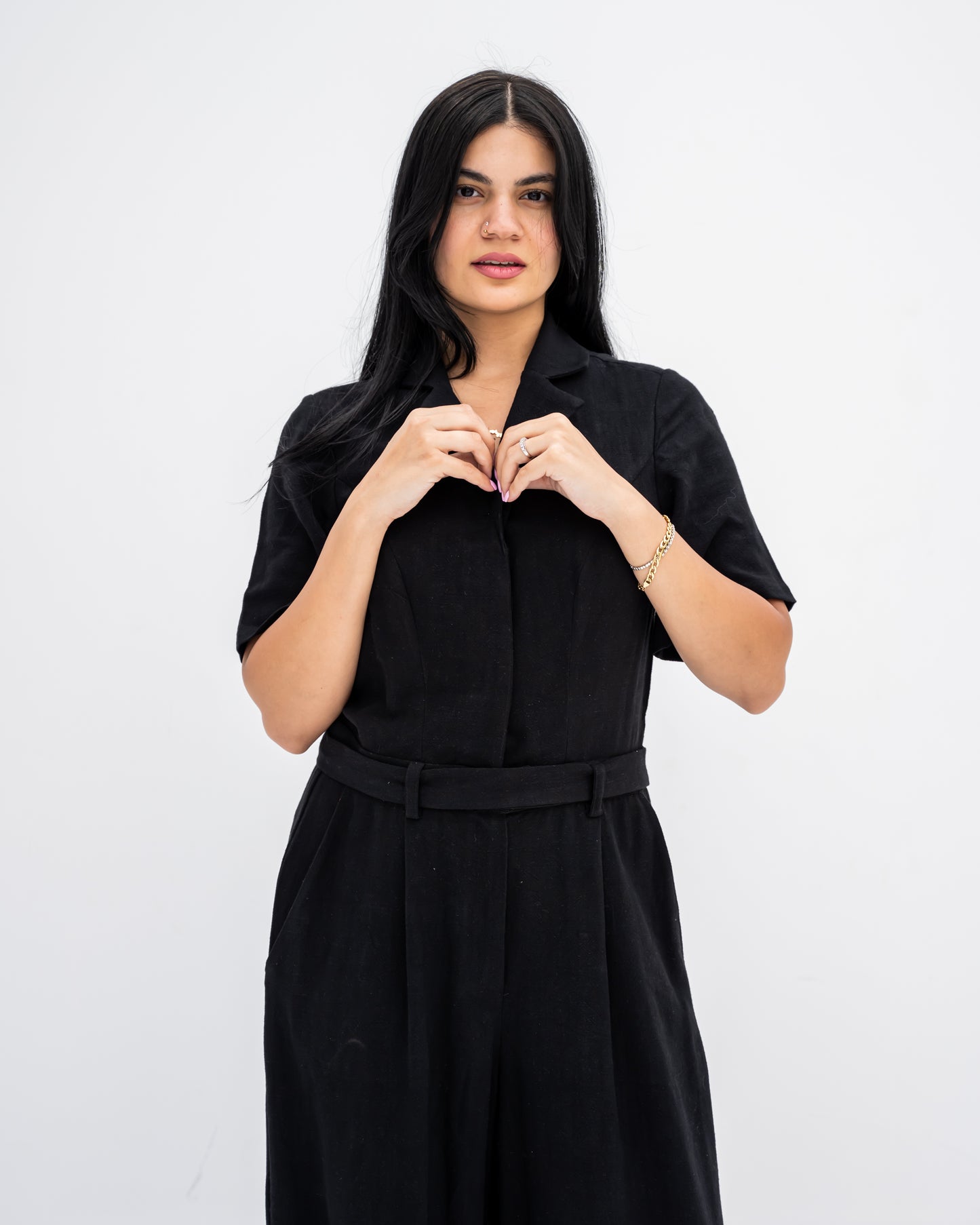 Black Linen Jumpsuit