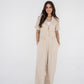 Beige Linen Jumpsuit
