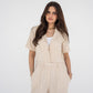 Beige Linen Jumpsuit
