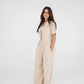 Beige Linen Jumpsuit