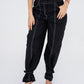 Black Stitched Pants