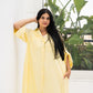Linen Shirt Dress In Butter Yellow