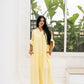 Linen Shirt Dress In Butter Yellow