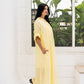 Linen Shirt Dress In Butter Yellow