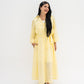 Linen Shirt Dress In Butter Yellow