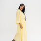 Linen Shirt Dress In Butter Yellow