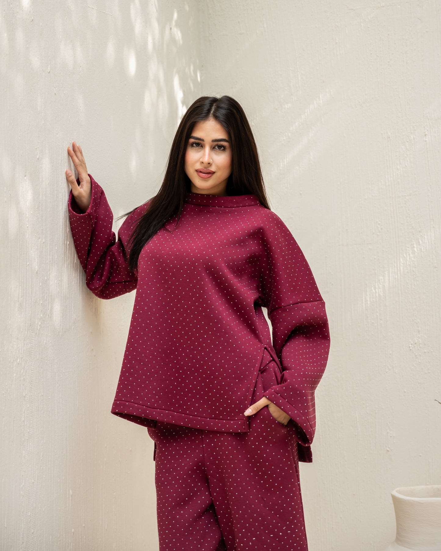 Blingy Set In Burgundy