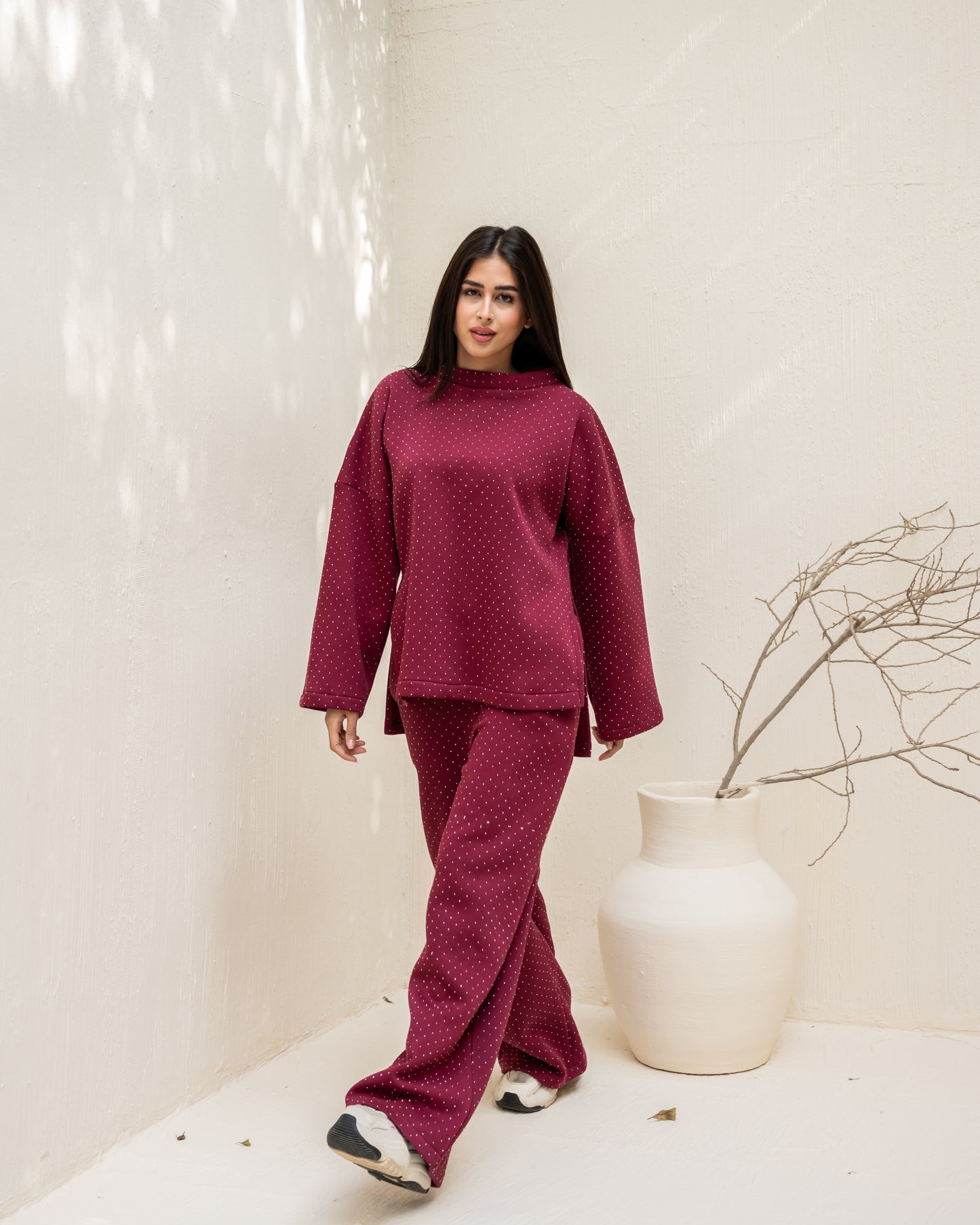 Blingy Set In Burgundy