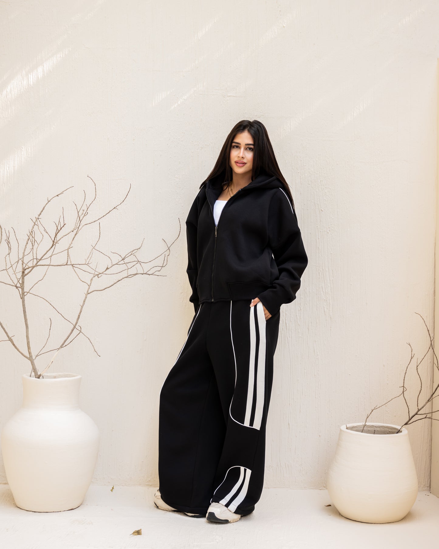 Urban Stripe Set In Black