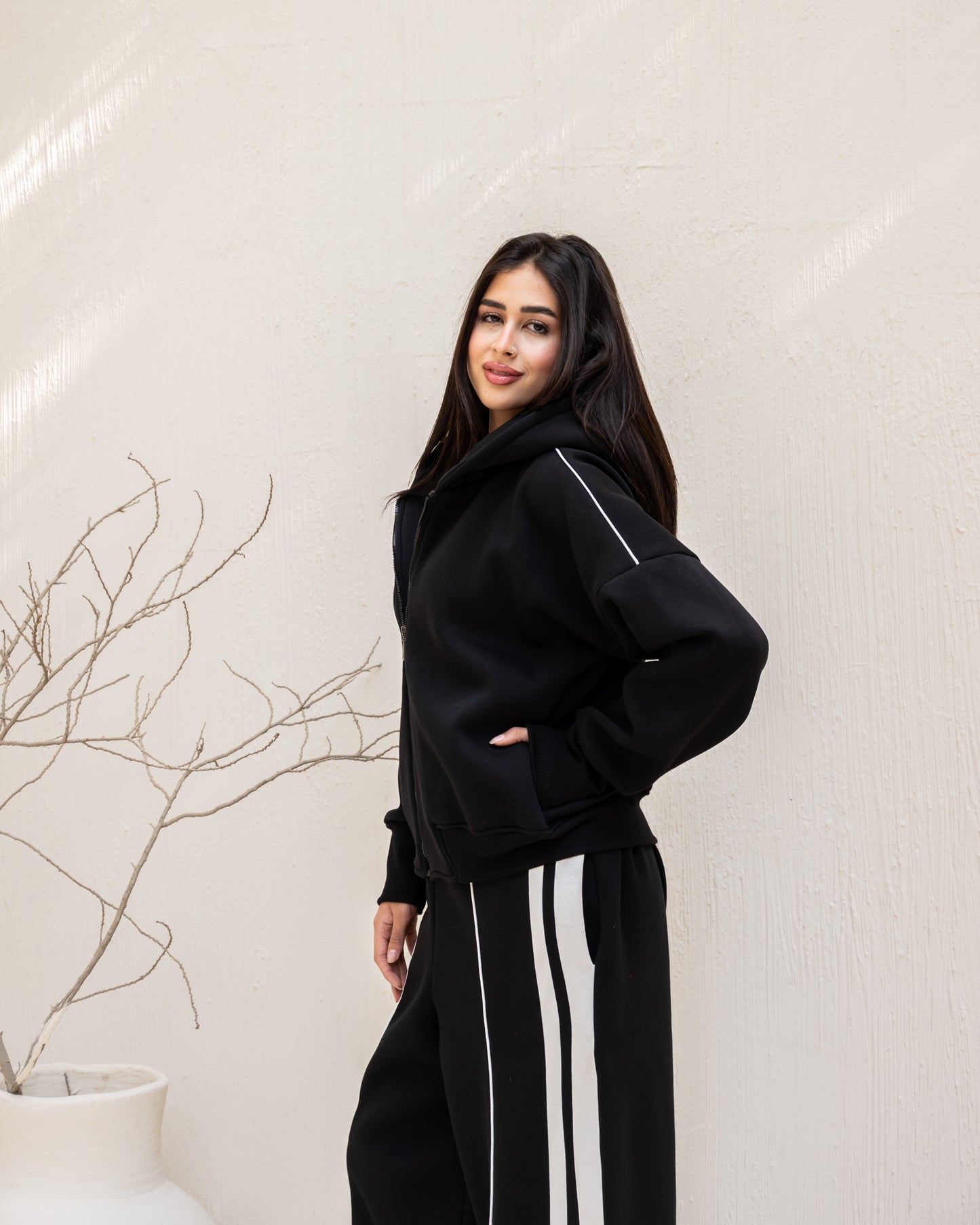 Urban Stripe Set In Black