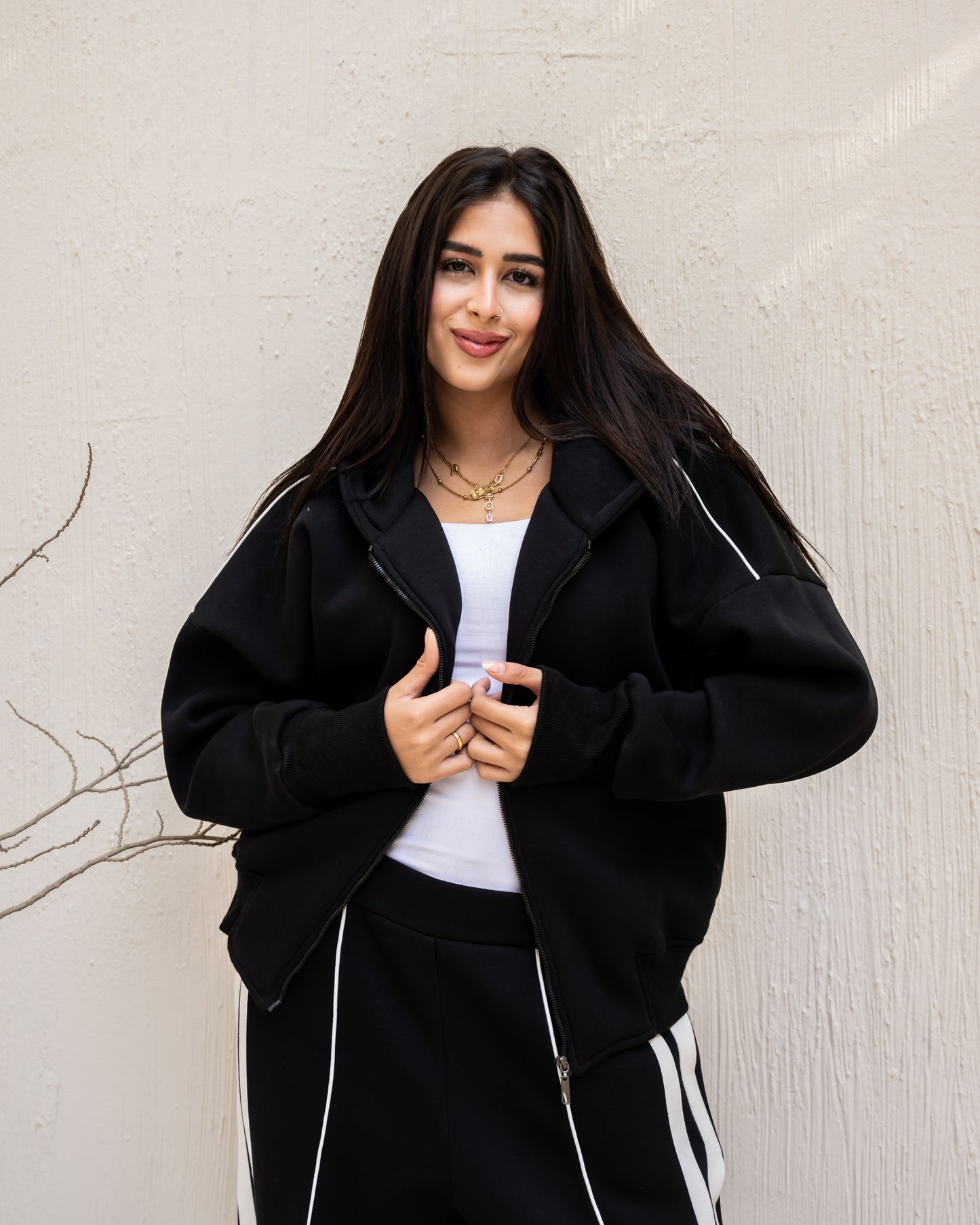 Urban Stripe Set In Black