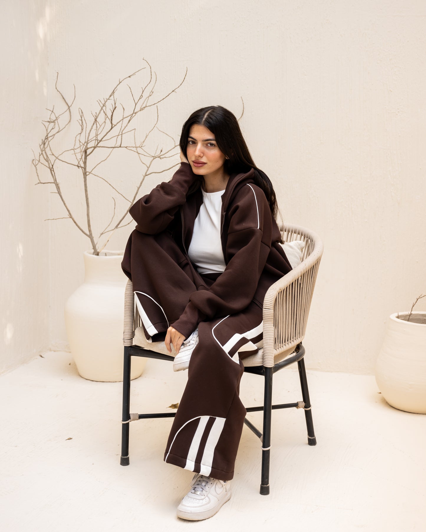 Urban Stripe Set In Brown