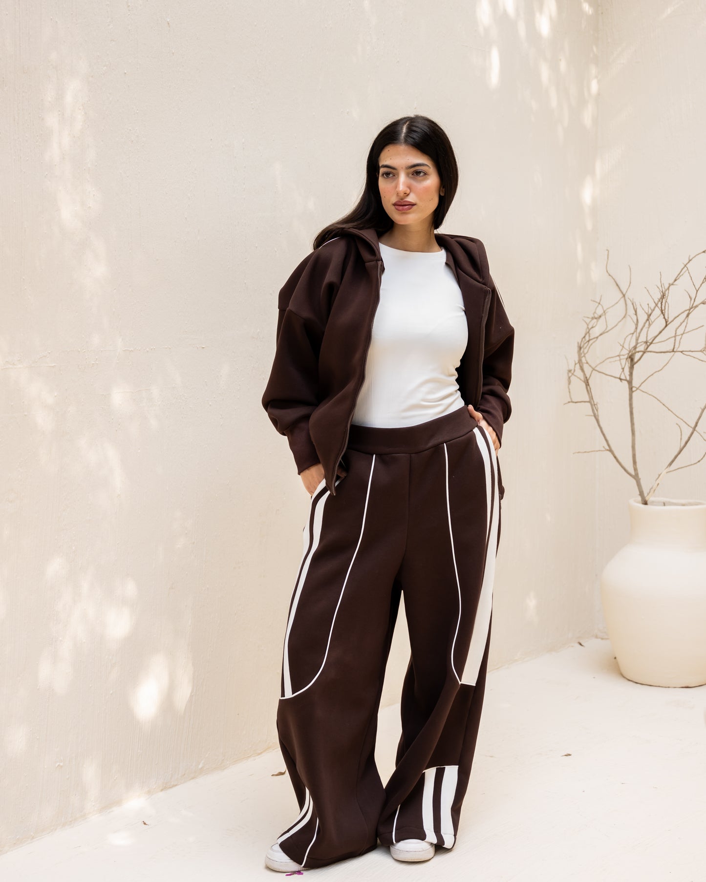 Urban Stripe Set In Brown