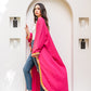 Pink cotton cardigan by Aya Osama Couture - stylish, cozy, and trendy women's fashion piece, perfect for a comfortable and fashionable look.