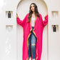 Women's Cotton Cardigan - Pink, Stylish & Comfortable, Made in Egypt - One Size Fit