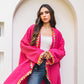 Women's Cotton Cardigan - Pink, Stylish & Comfortable, Made in Egypt - One Size Fit