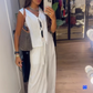 Ribbon Vest Set In White