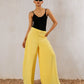 Women's Flowy Pants - Yellow | Lightweight CY Fabric | Stylish & Comfortable Bottoms | Made in Egypt