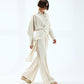 3-in-1 Draped Wrap Top (Free Size) and Wide-Leg Pants Set for Women - Elegant Modest Fashion Outfit and Comfortable