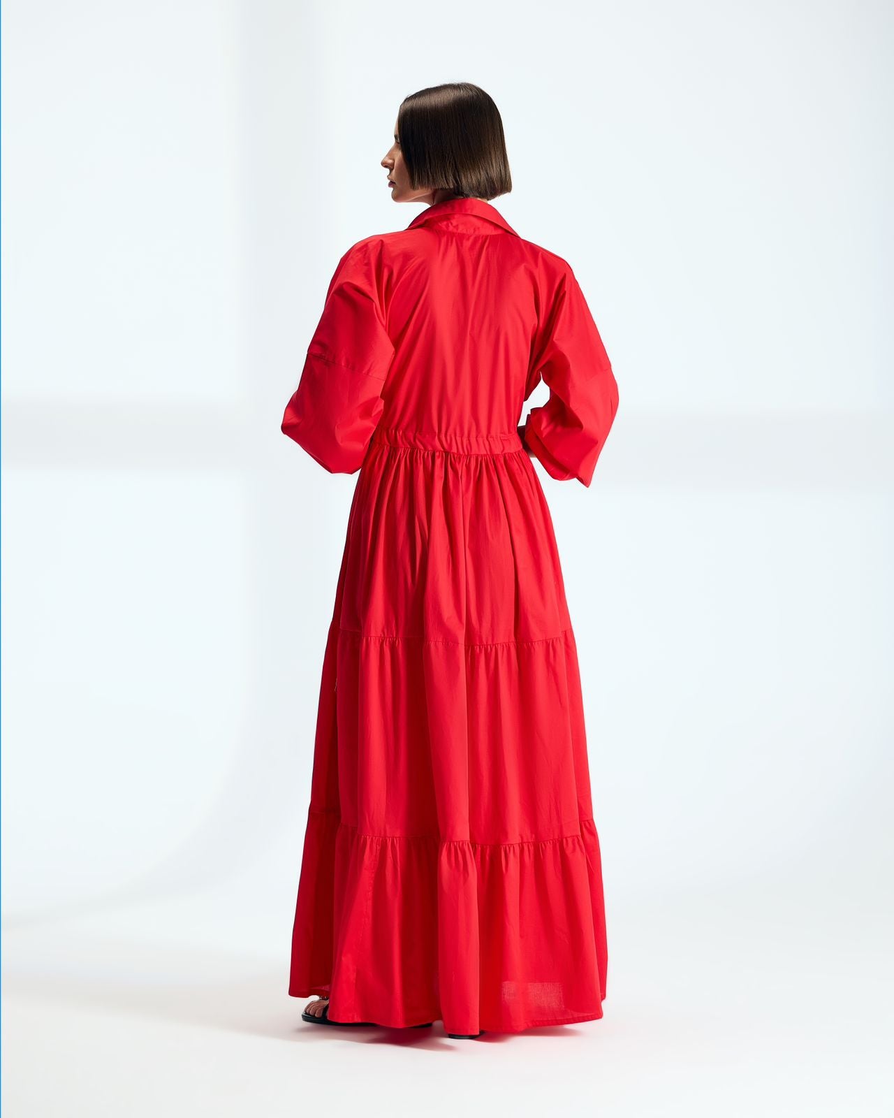 Women's Maxi Dress - Poplin Fabric, Free Size - Elegant and Comfortable for Casual Occasions