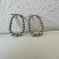 bubble hoop in silver