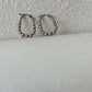 bubble hoop in silver