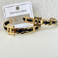 black&gold big earrings