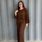 ivory wave set in brown