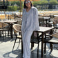 Striped Linen  Over-Size set in Blue