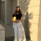 dot drama maxi skirt