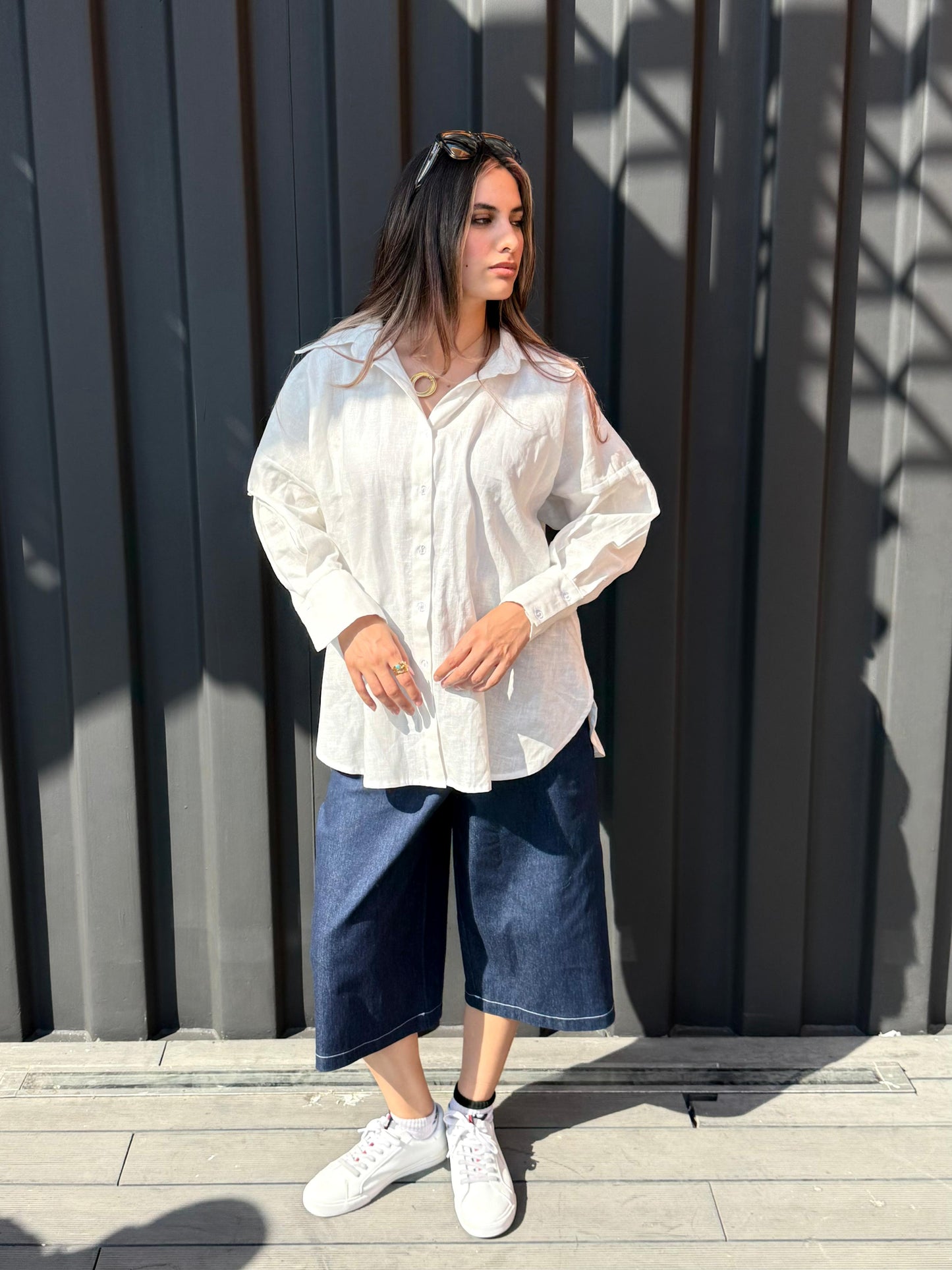 2-in-1 Organic Linen Shirt In Off-White